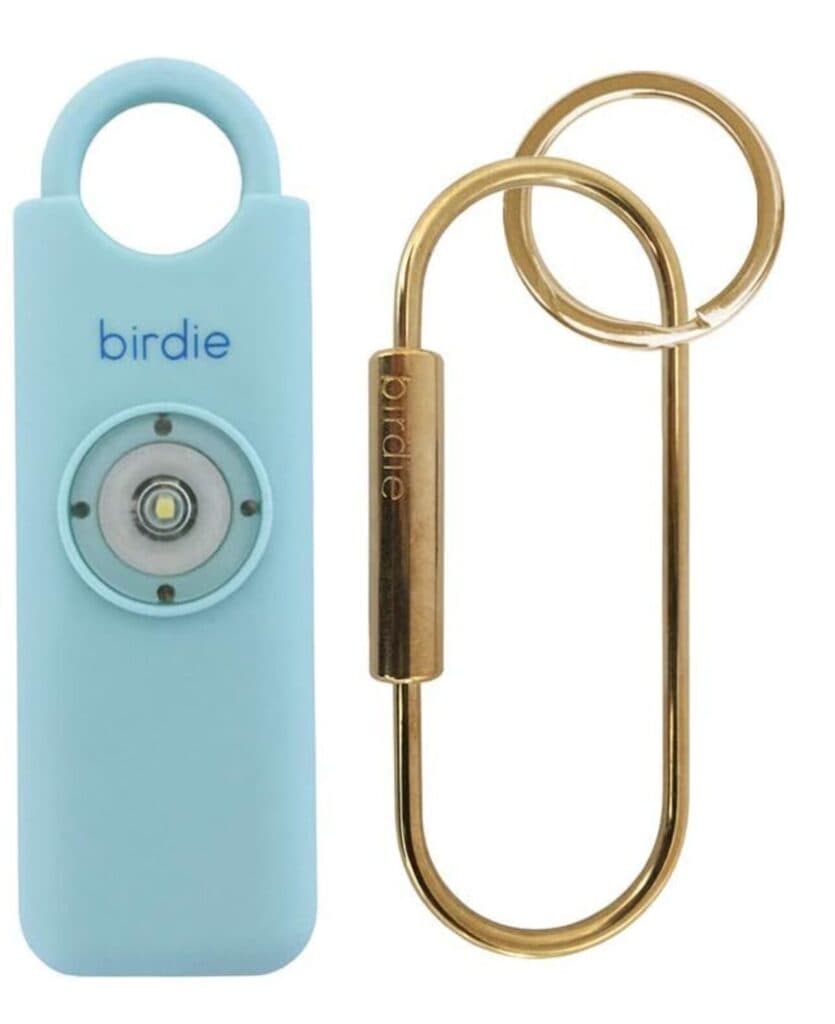 She's Birdie Personal Safety Alarm keychain for travel safety